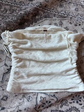 Free People white Lacey tube top in size L